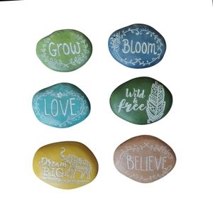 Colorful‎ Inspirational Stones Set Garden Set